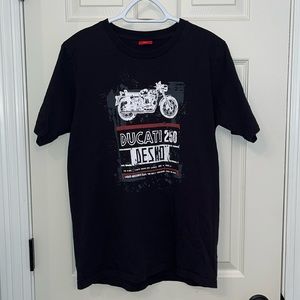 Ducati Women’s 250 Desmo Black/White T-Shirt Sz‎ Medium Motorcycle